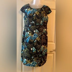 Black/teal floral dress I.N Studio size 12